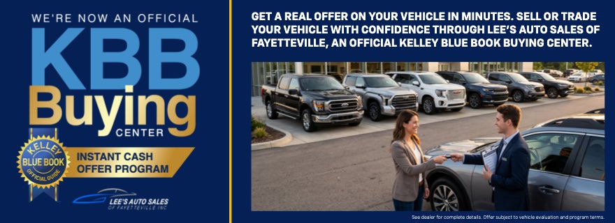WE'RE NOW AN OFFICIAL KBB BUYING CENTER